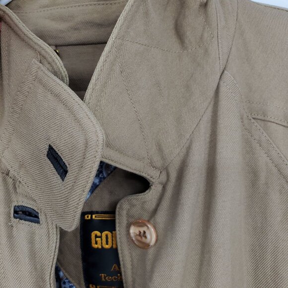 Gore Tex by Apparel Technologies Belted Long Women's Khaki Trench Jacket Coat 10 - Picture 7 of 16